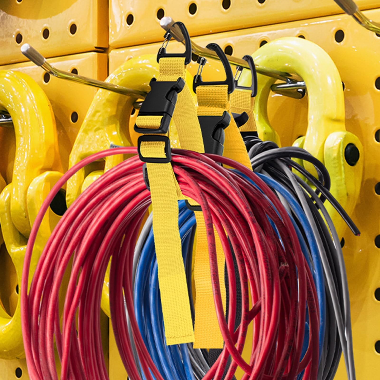 6 Pack 17 Inch Adjustable Extension Cord Holder Organizer with Triangle Clips...