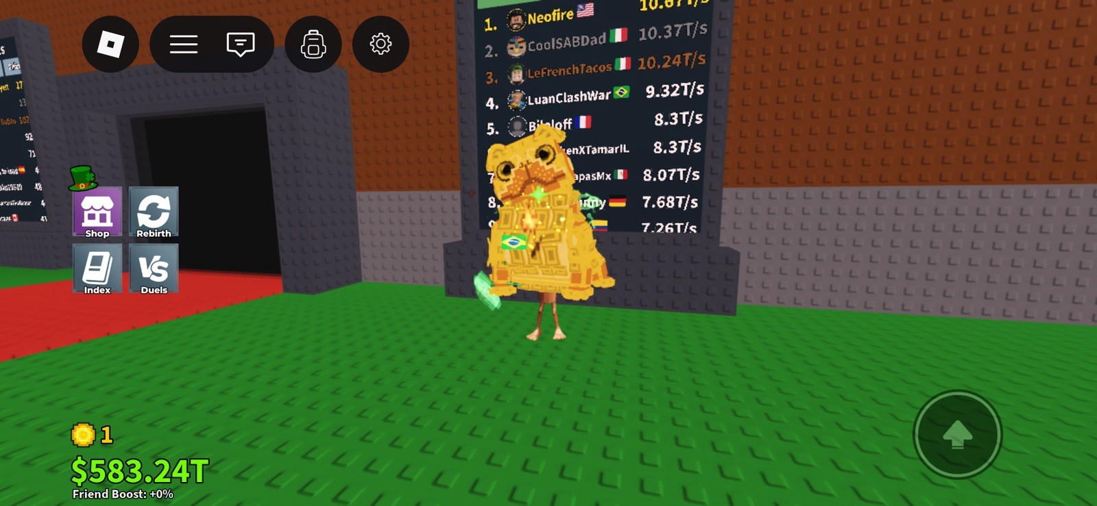 Roblox Gold Secret Money Money Puggy Fire Brazil Flag Game Asset
