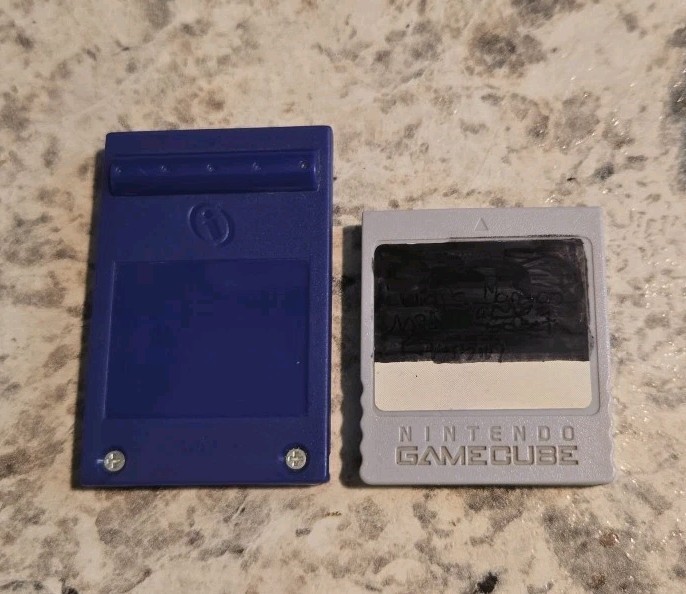 Nintendo GameCube Oem Memory Card & InterAct  4MB Memory Card, Purple, Untested