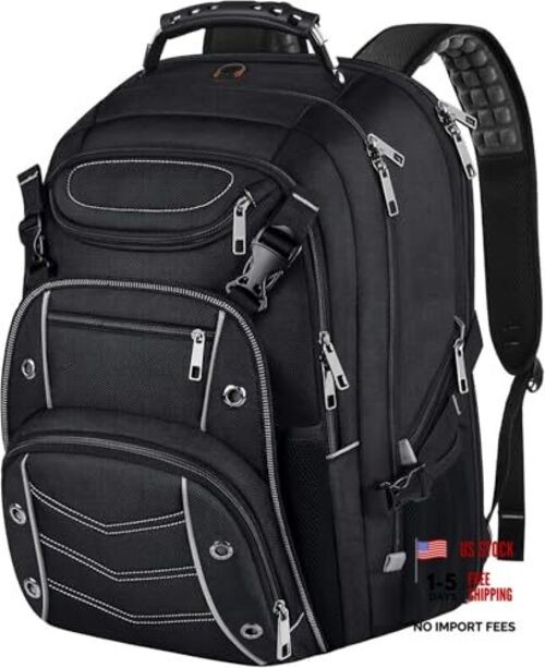 18.4 Laptop Backpack for unisex, 60L Extra Large Gaming Laptops Back Grey