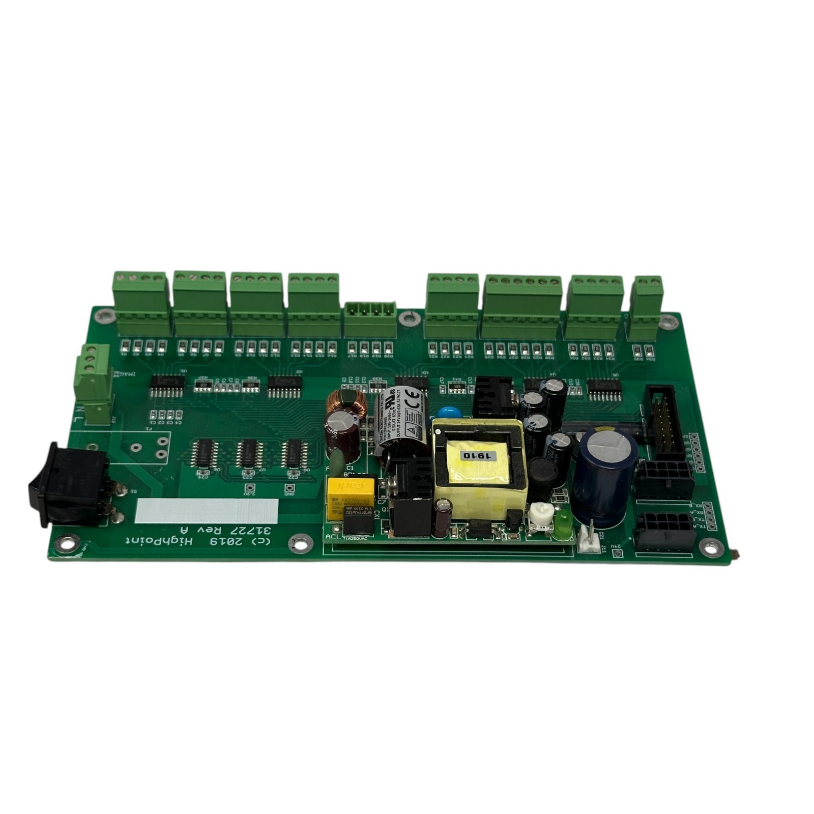 HighPoint 31727 Rev A I/O Controller Board 2019 Power Supply & Terminal Connecto