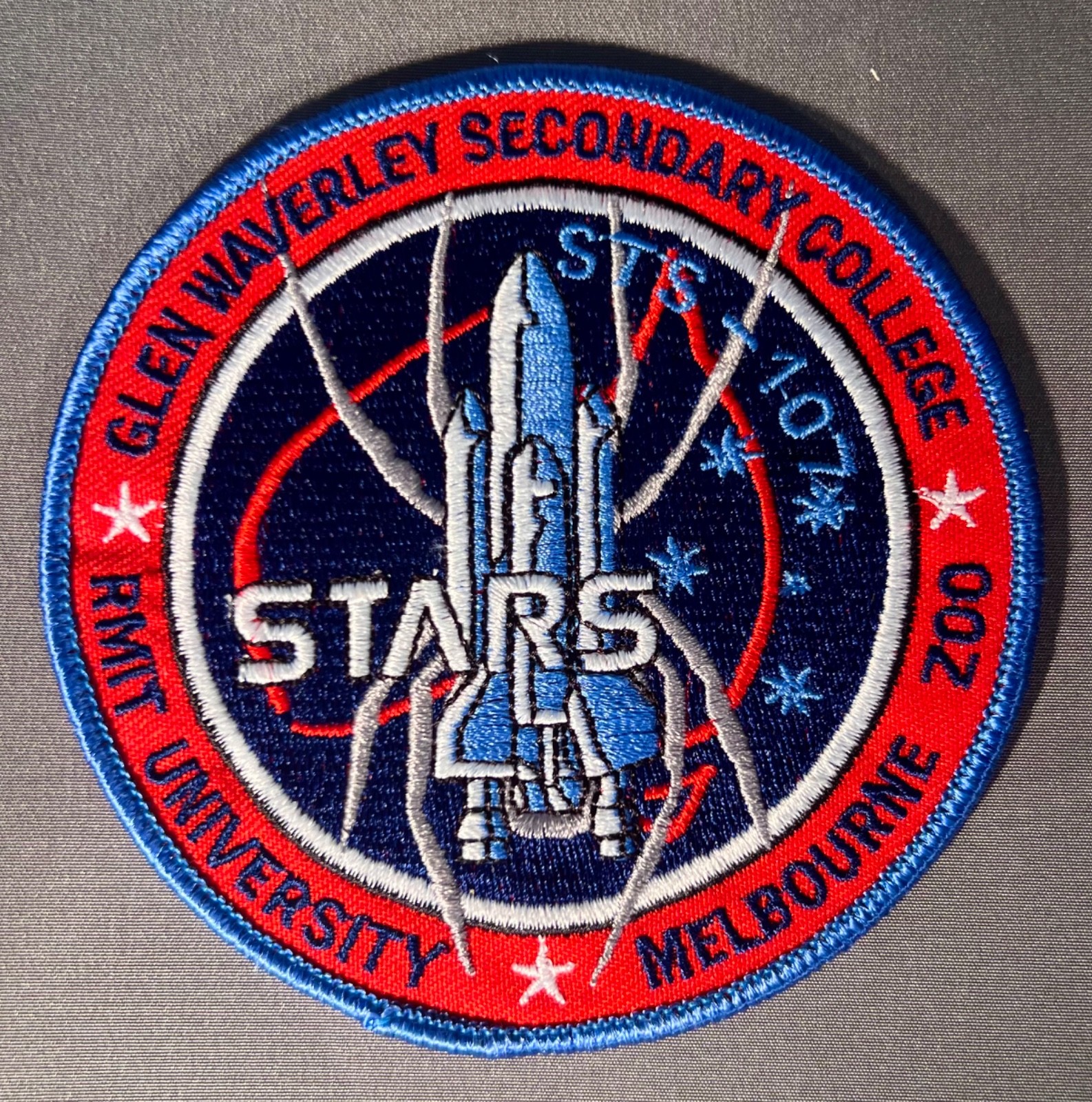 NASA Space Shuttle Mission STS-107 STARS Melbourne Zoo Columbia Patch New