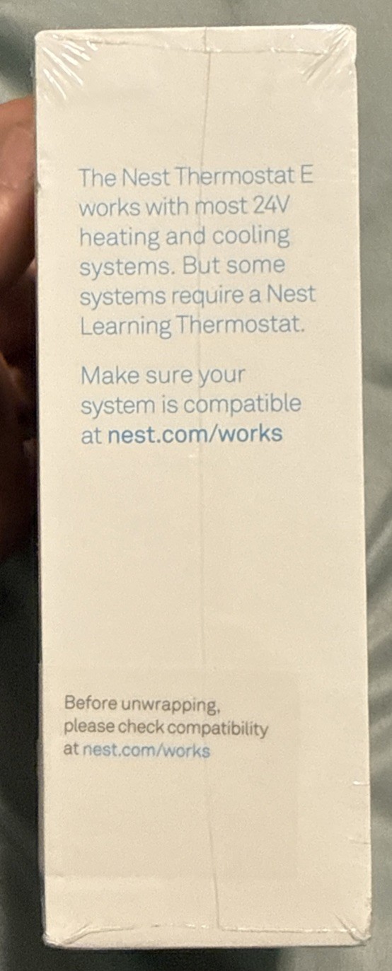 Nest Thermostat E T4000ES Programmable Thermostat White New Sealed