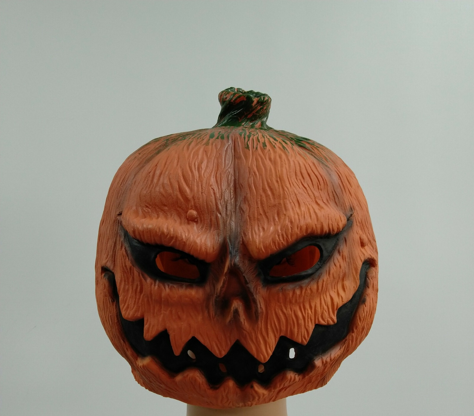 Scary Evil Pumpkin Head Ghoul Latex Mask Halloween Props Horror Jack-O'-Lantern