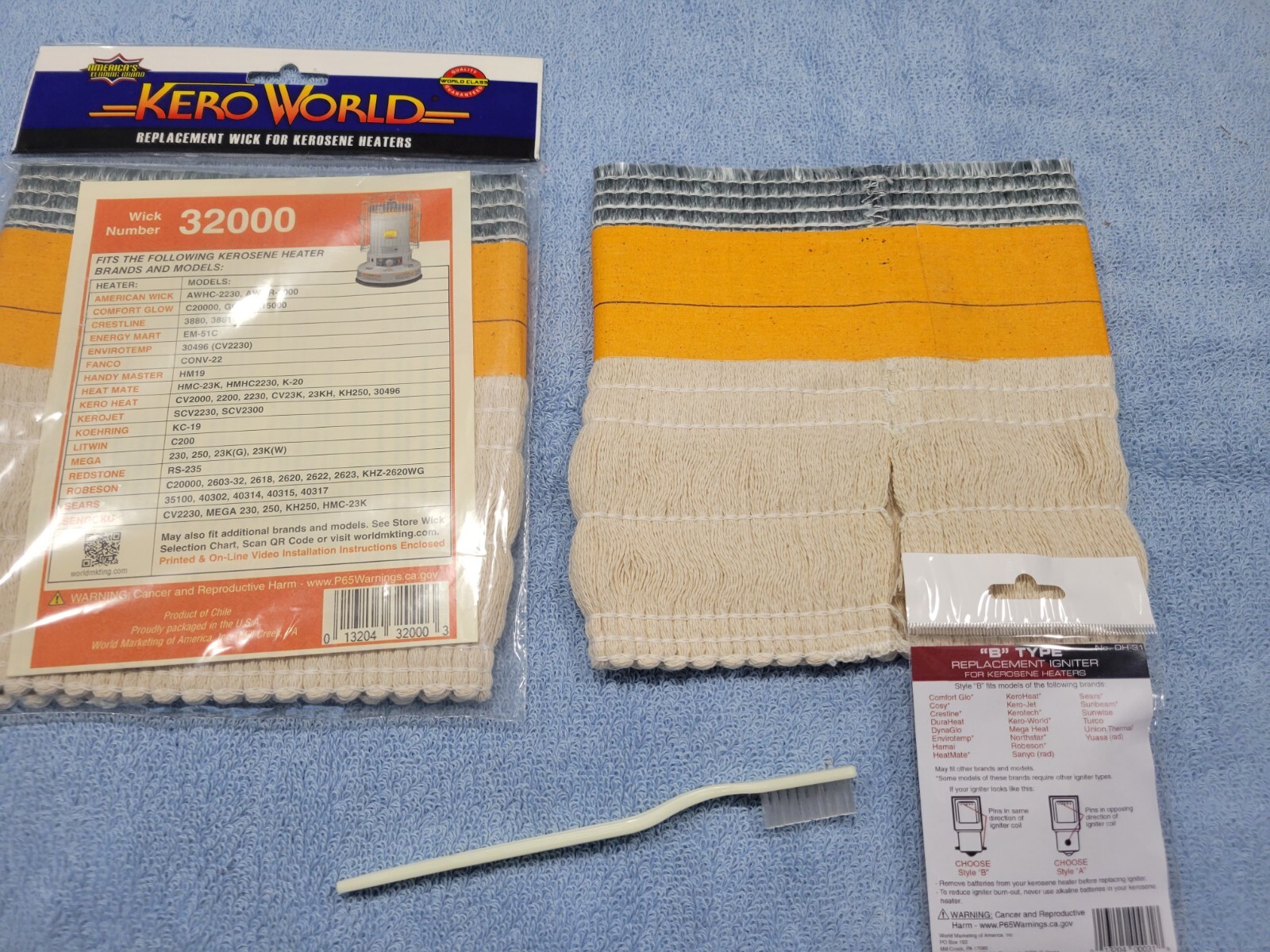 KEROJET SCV2230, SCV2300 KEROSENE HEATER *WICK, *IGNITER, *WICK BRUSH & *GUIDE