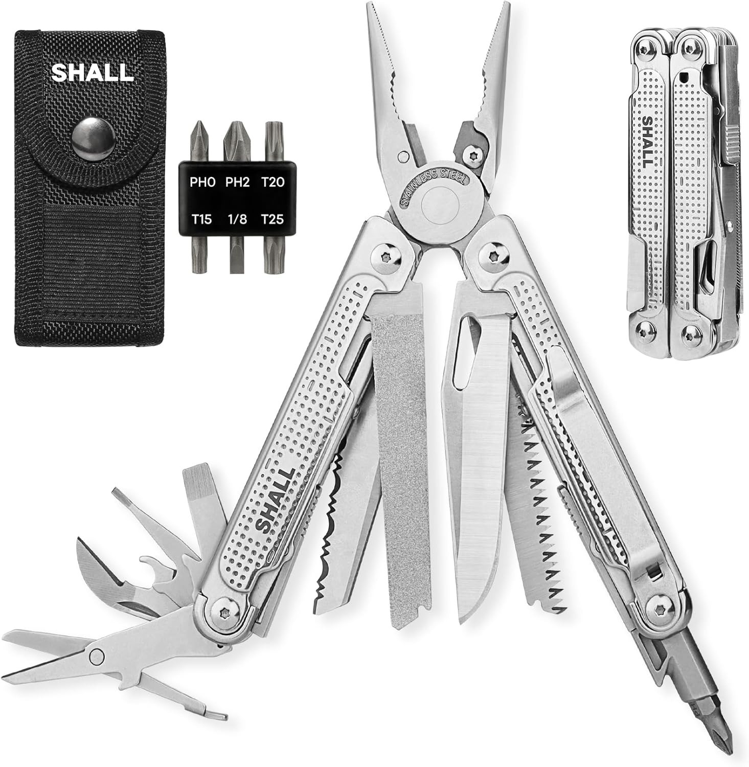 SHALL Multitool Pliers Multitools Practical Portable Pocket Camping Tools