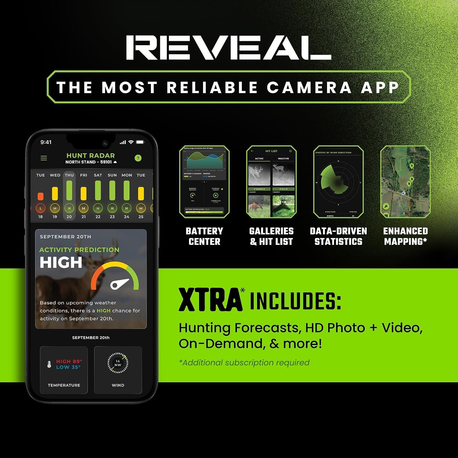 Tactacam Reveal X 4.0 Cellular Trail Camera (4-Pack) + Microfiber Cloth