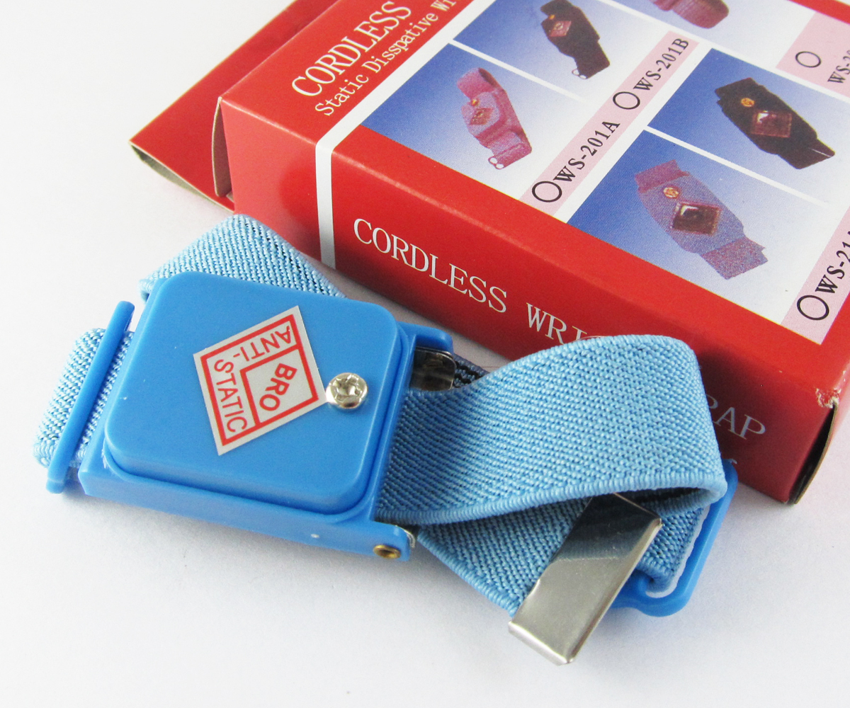 1pc Anti-Static Wrist Strap Cordless Wireless Blue color