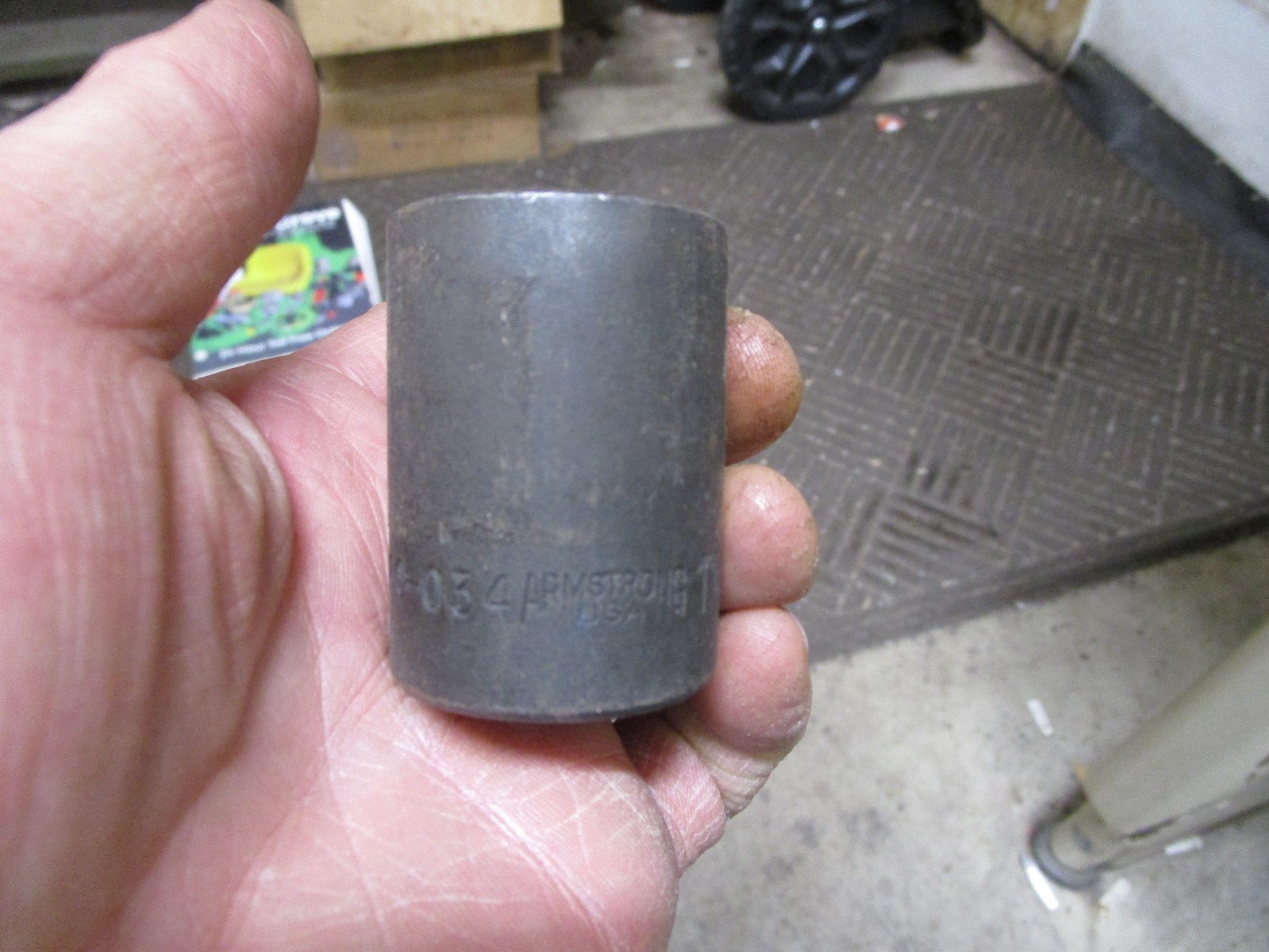 NOS Armstrong 20-034  1-1/16" 1/2" Drive 6 Point Shallow Well Impact Socket USA