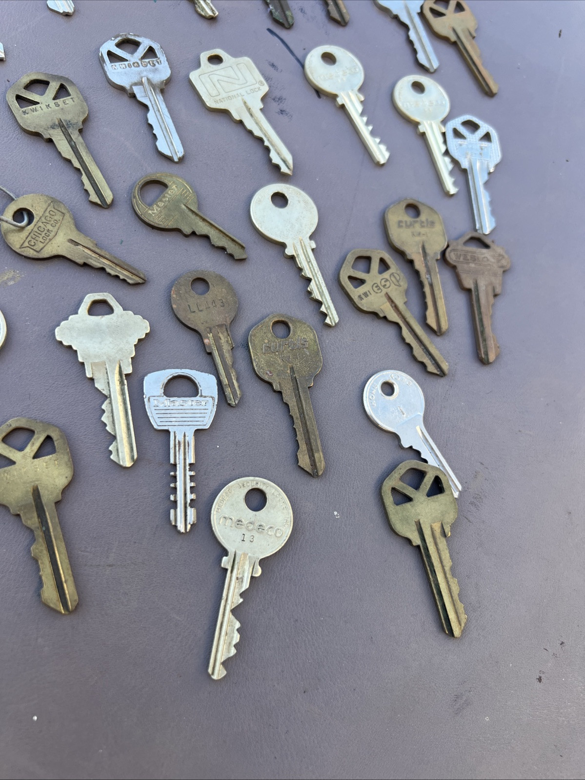 2 Master Lock Tough Under Fire Padlocks Yellow - No Keys - Plus Key Lot -Medeco