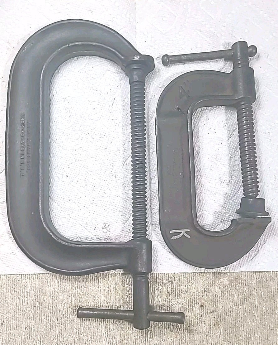 6" Deep Throat C-Clamp Williams CC-406, Jorgensen 104 4" USA MADE TOOLS.