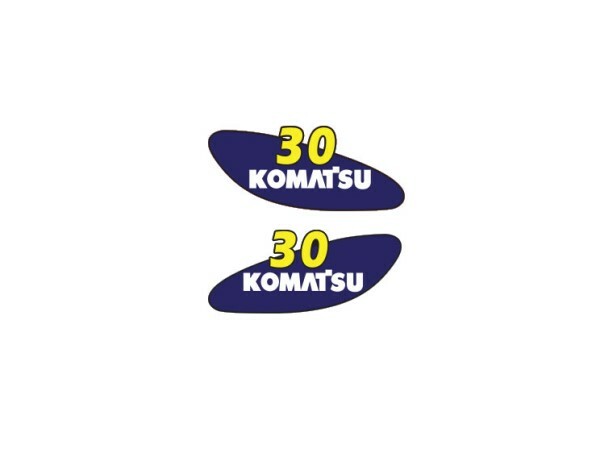 Pair of Komatsu 30 Forklift Decals set sticker emblem L@@K BOTH SIDES LEFT-RIGHT