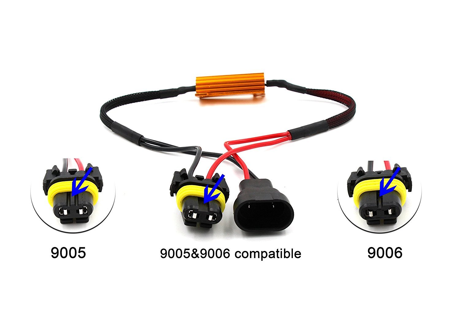 9006 9005 9012 LED Headlight Canbus Error Free Anti Flicker Resistor Canceller