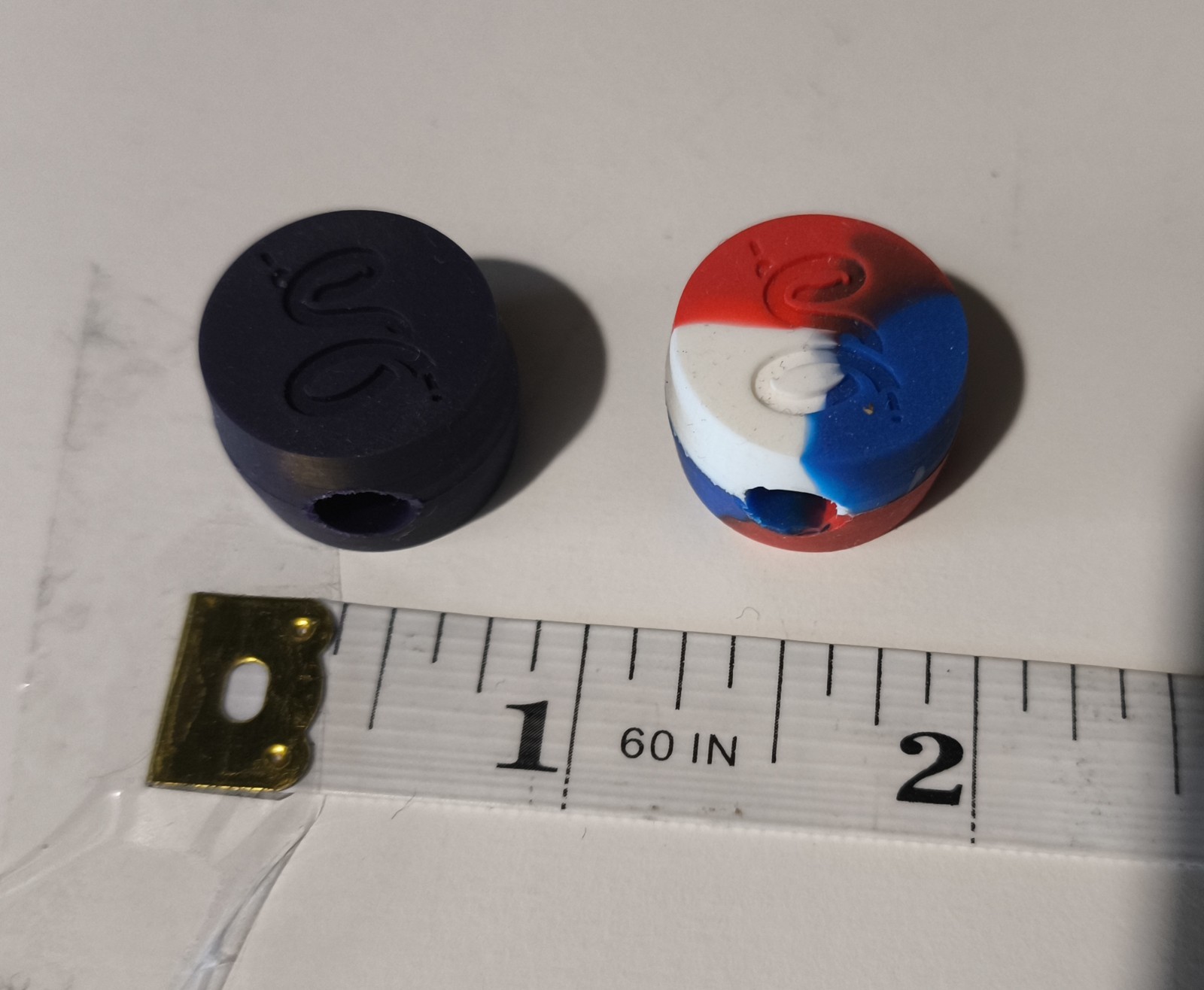 3 Random Beads Plastic And PVC Blue, Purple And Multi Colored