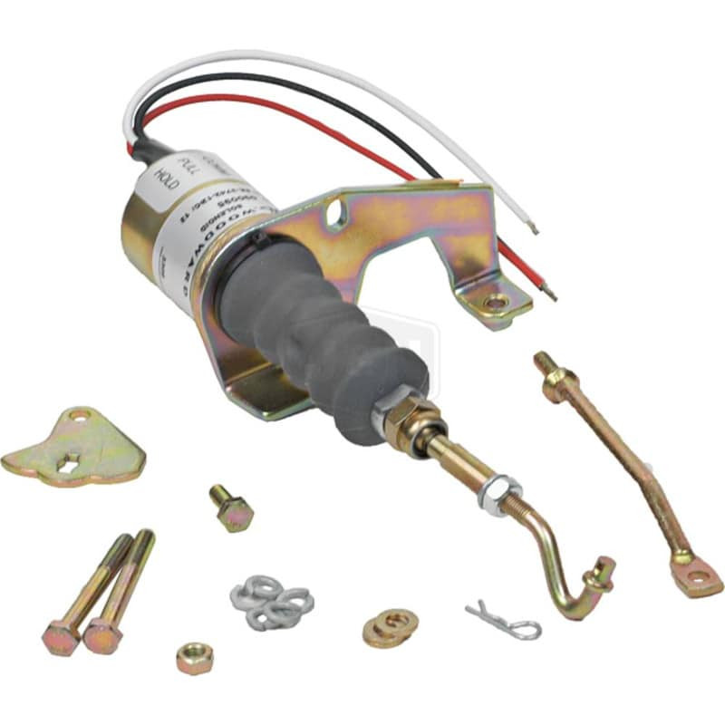 Shut Down Solenoid Kit 12V New Continuous Duty 3 Terminals Left-Hand Mount