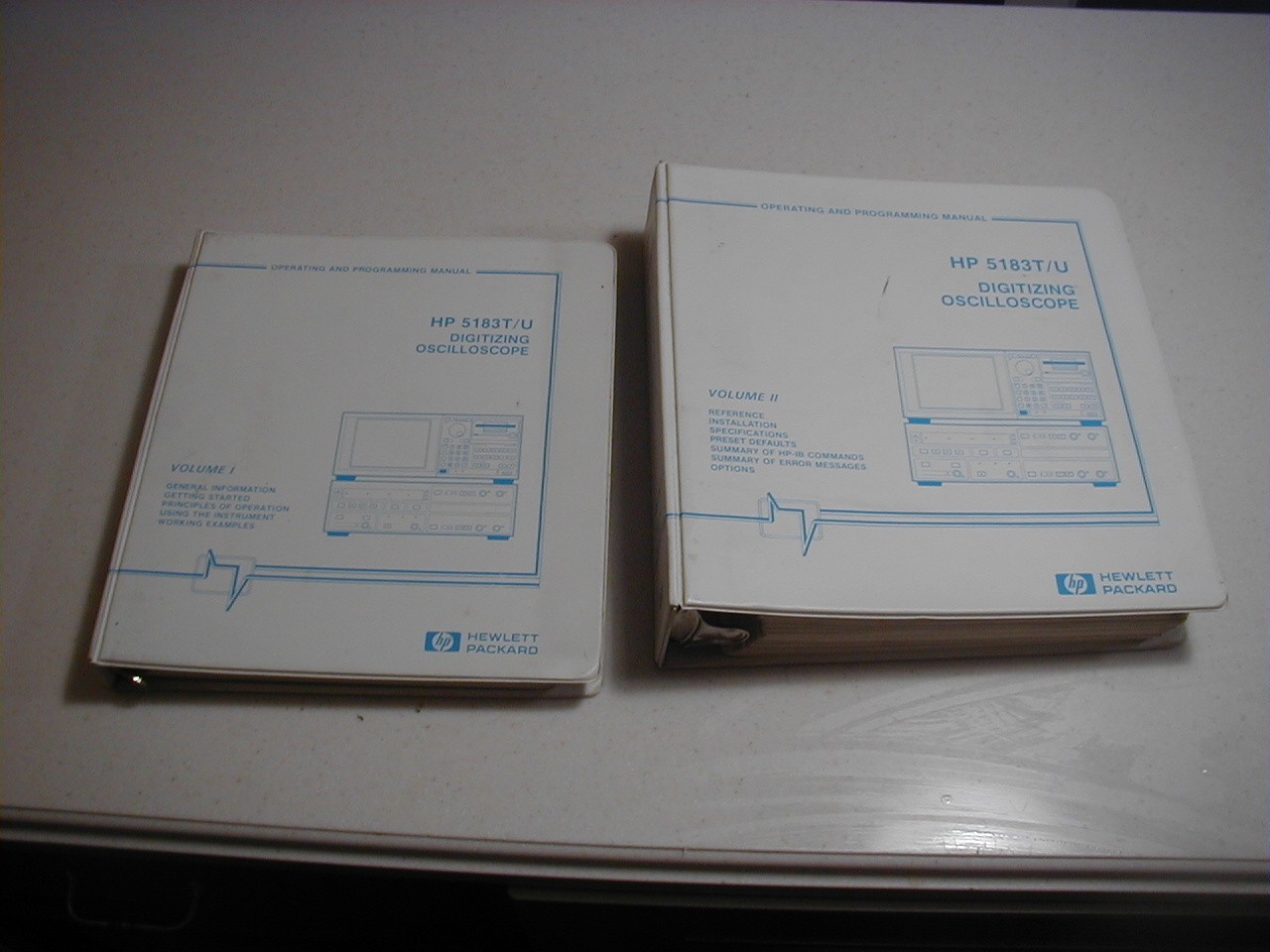 Manual Set* HP 5183T/U Digitizing  Oscilloscope O&S