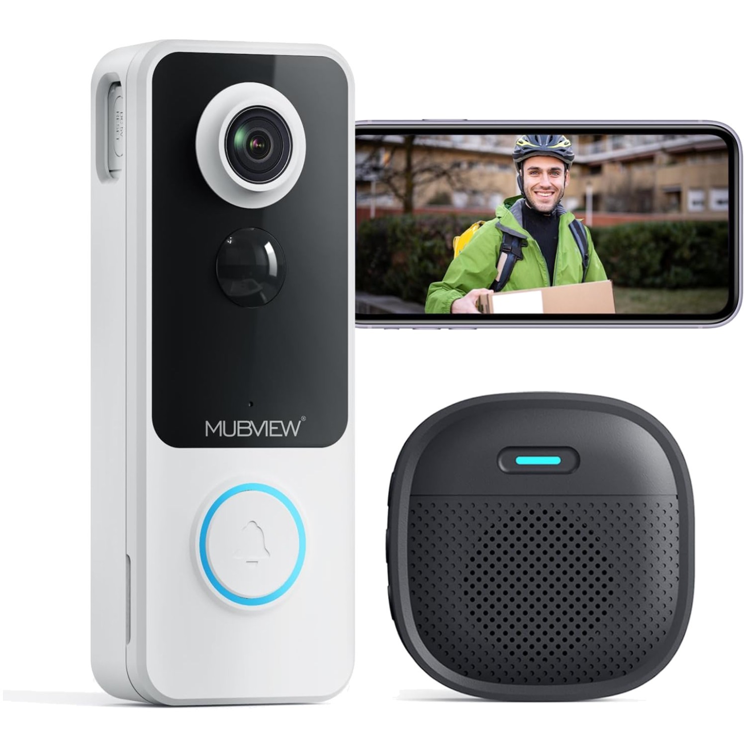 Wire-Free Doorbell Camera, AI Detection, Crystal Clear Video