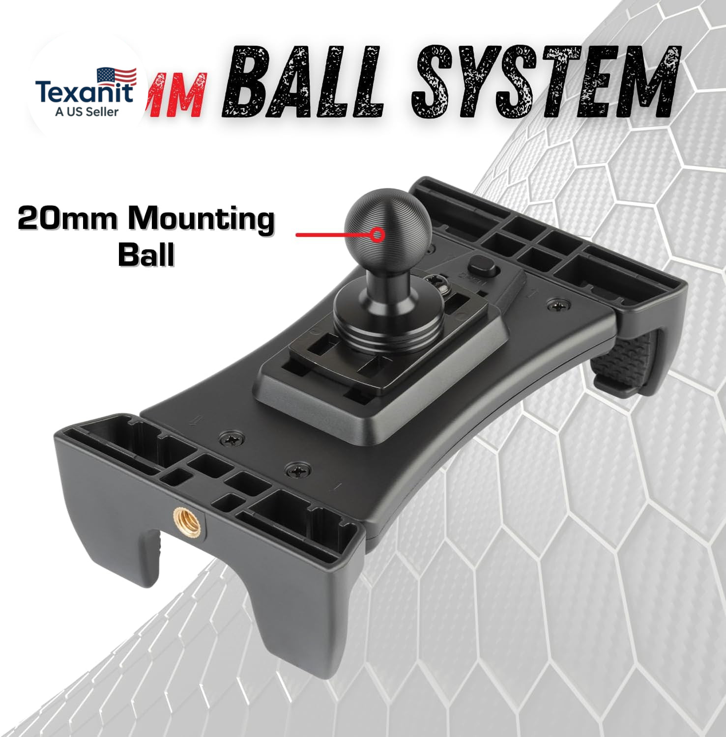 Heavy Duty Vehicle Tablet Mount with Adjustable Mounting Arm Articulating Joint