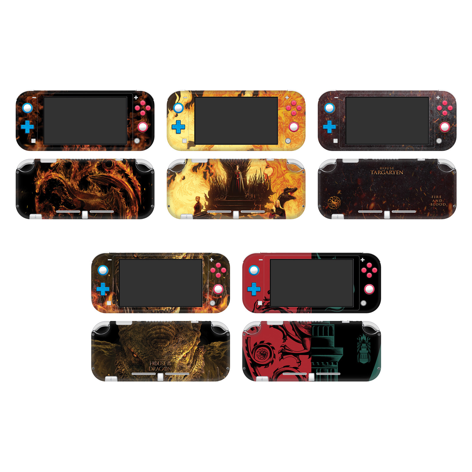 HOUSE OF THE DRAGON SIGILS AND CHARACTERS VINYL SKIN FOR NINTENDO SWITCH LITE