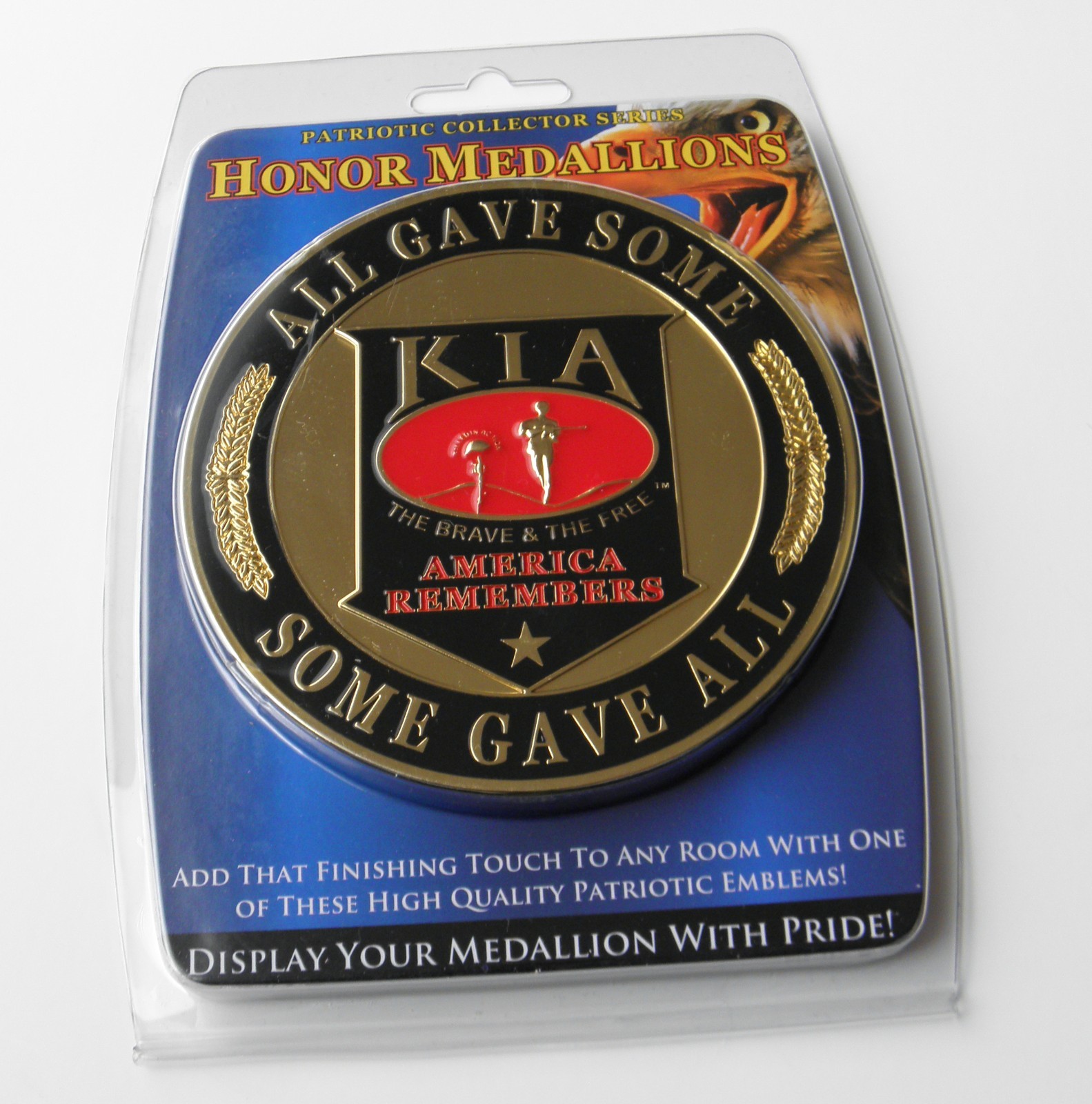 KILLED IN ACTION KIA AMERICA REMEMBERS HIGH QUALITY METAL MEDALLION 4 INCHES