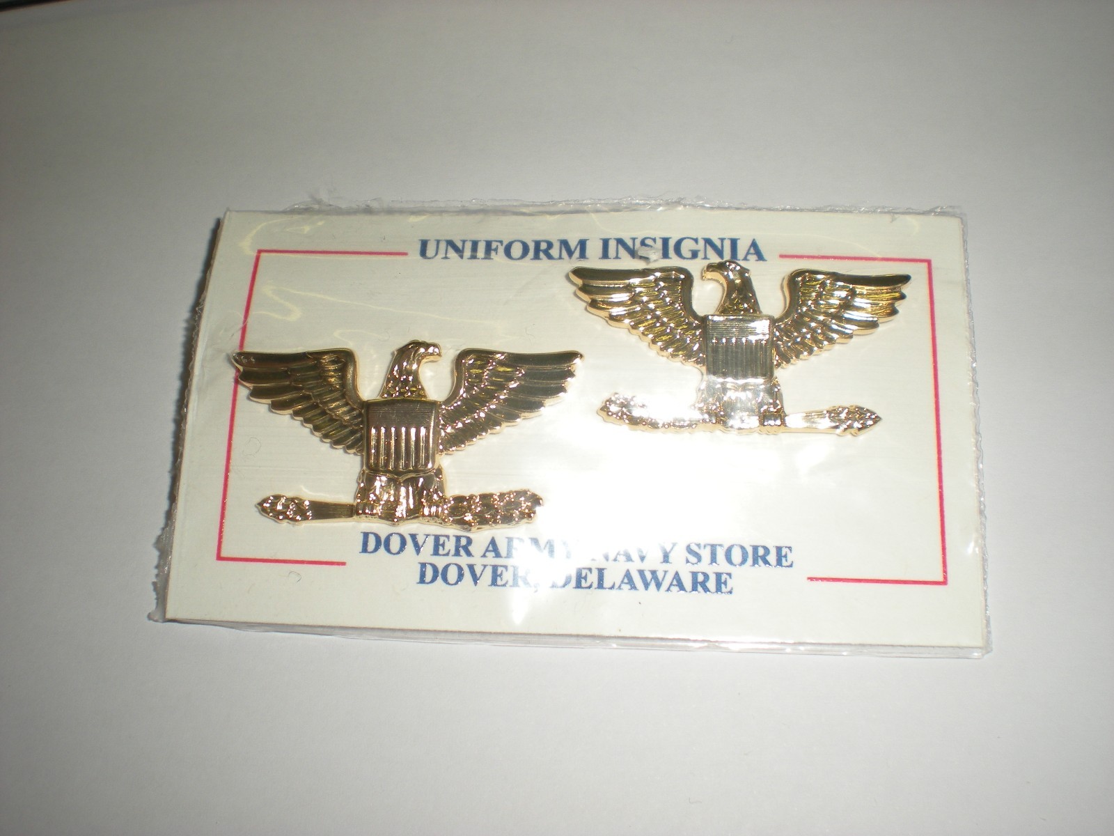 POLICE/ FIRE DEPARTMENT GOLD COLONEL RANK - FULL SIZE - 1 PAIR