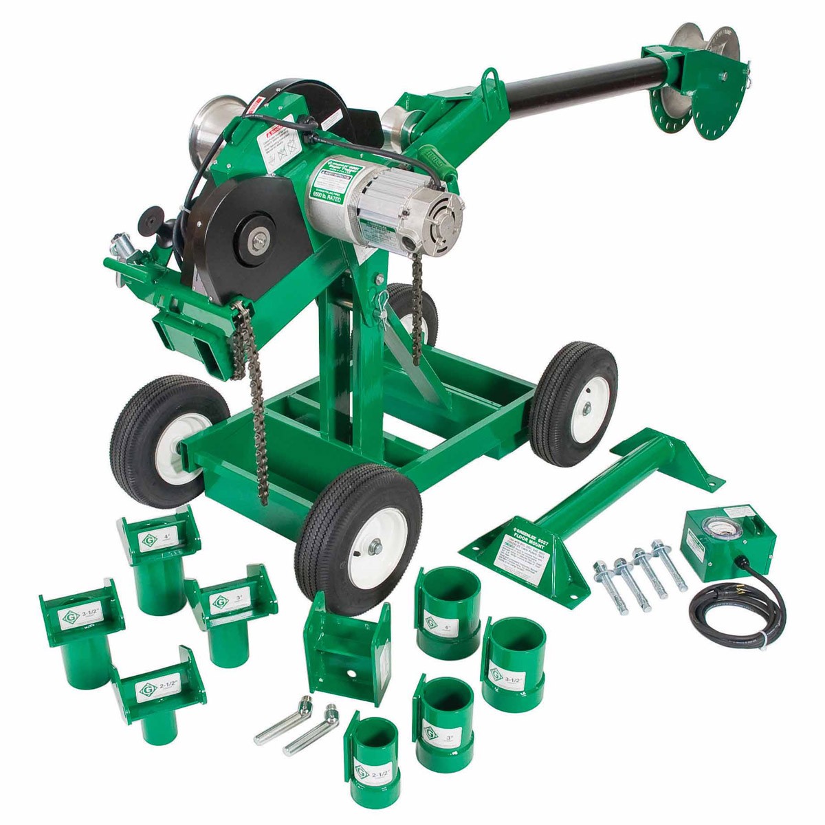 Greenlee 6004 Super Tugger Complete Puller Package 6500 lb Cable Puller