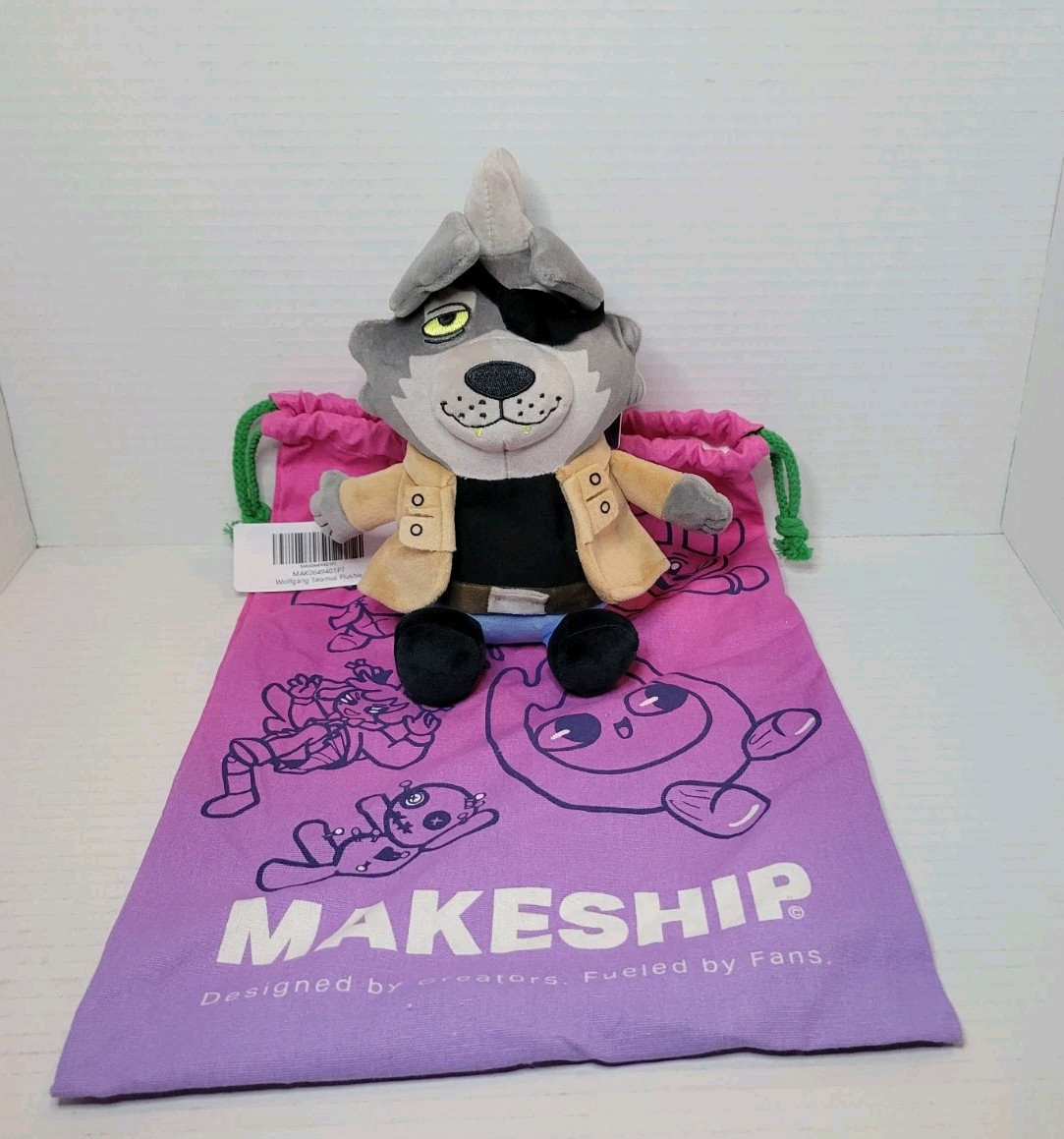 1st Ed - Makeship Wolfgang Seamus Plushie By A Fox In Space Cartoon Plush - NEW!