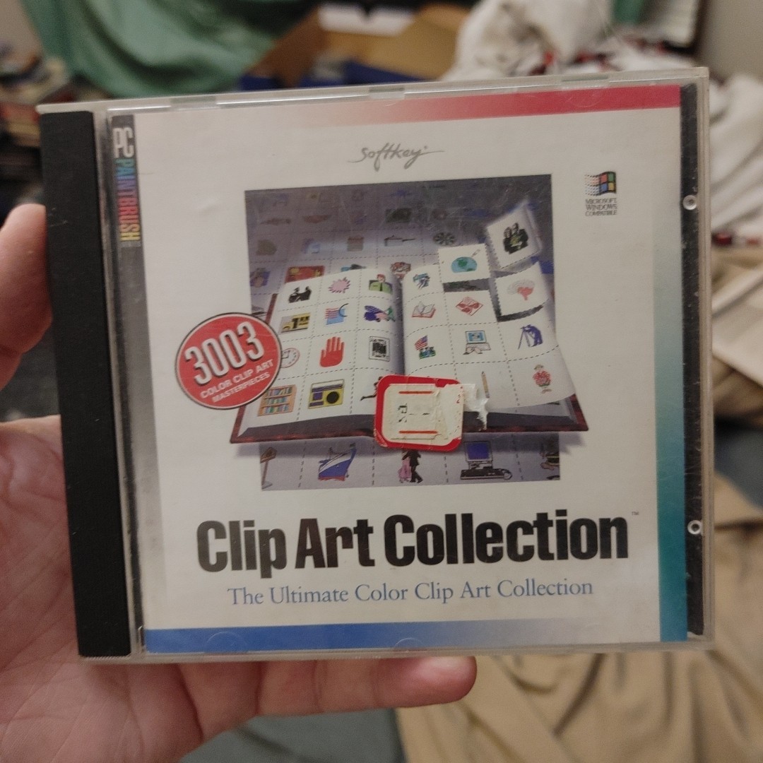 PC PAINTBRUSH CLIPART COLLECTION PC CD-ROM WINDOWS No Keycode Good Used - #159
