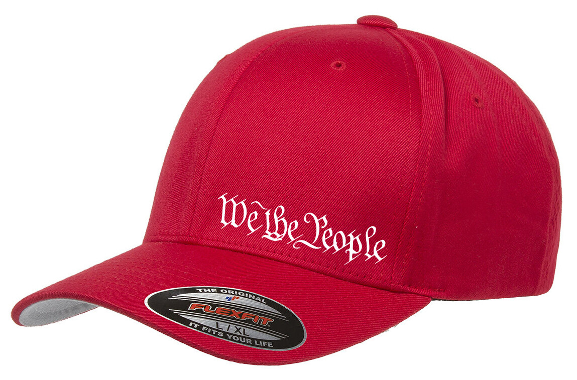 WE THE PEOPLE 2nd AMENDMENT GUN PATRIOT 6277 FLEXFIT HAT *FREE SHIPPING in BOX*