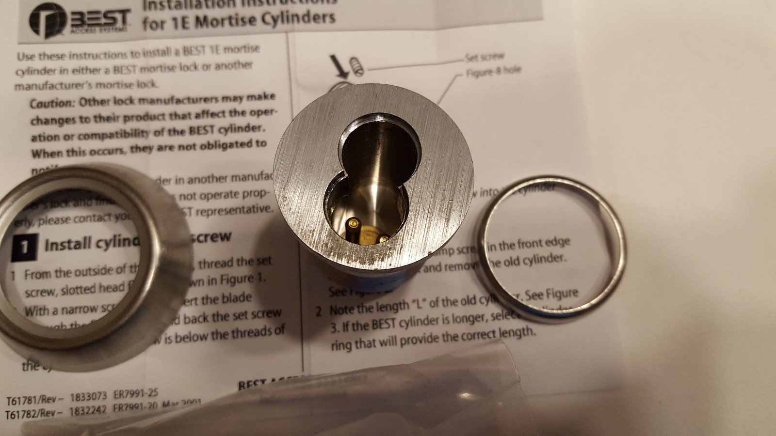 Stanley Security Solutions Best Mortise Cylinder 626 Finish Locksmith tested