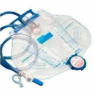 Dover Urinary Drain Bag, 2000ml Anti-Reflux Valve Kendall Covidien Case of 20