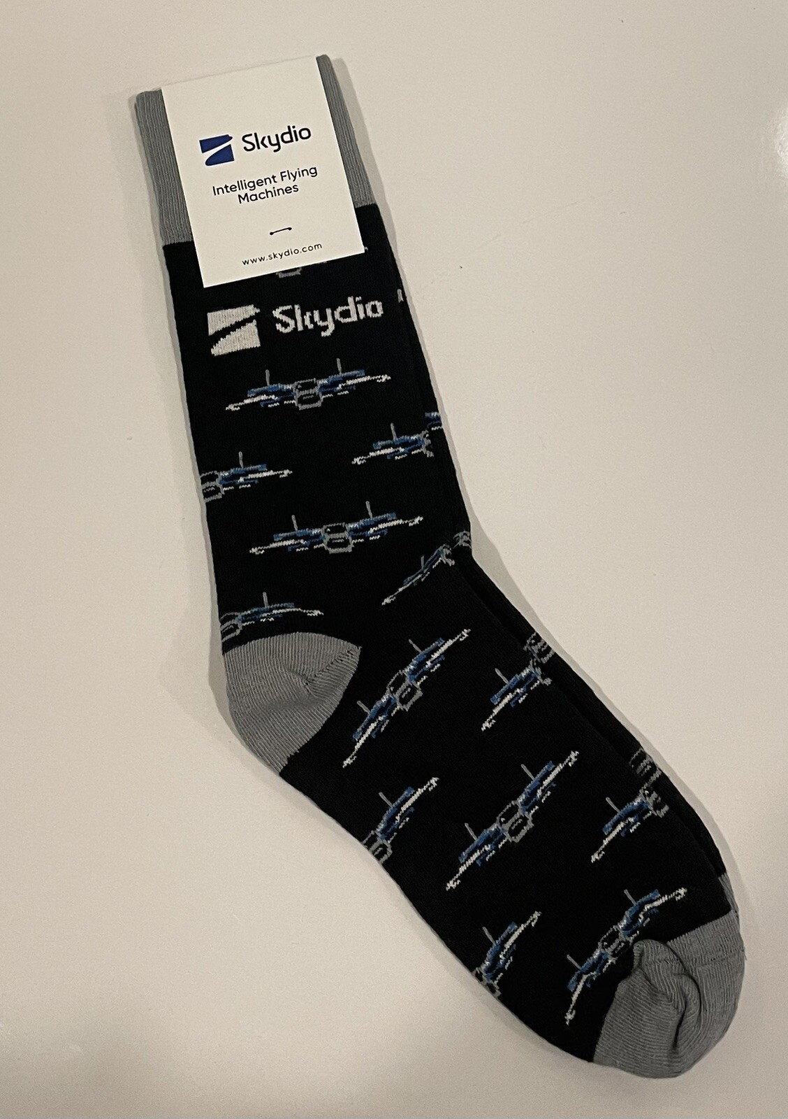 Skydio Socks Drones Black & Grey W/ Blue NEW! FREE SHIPPING!