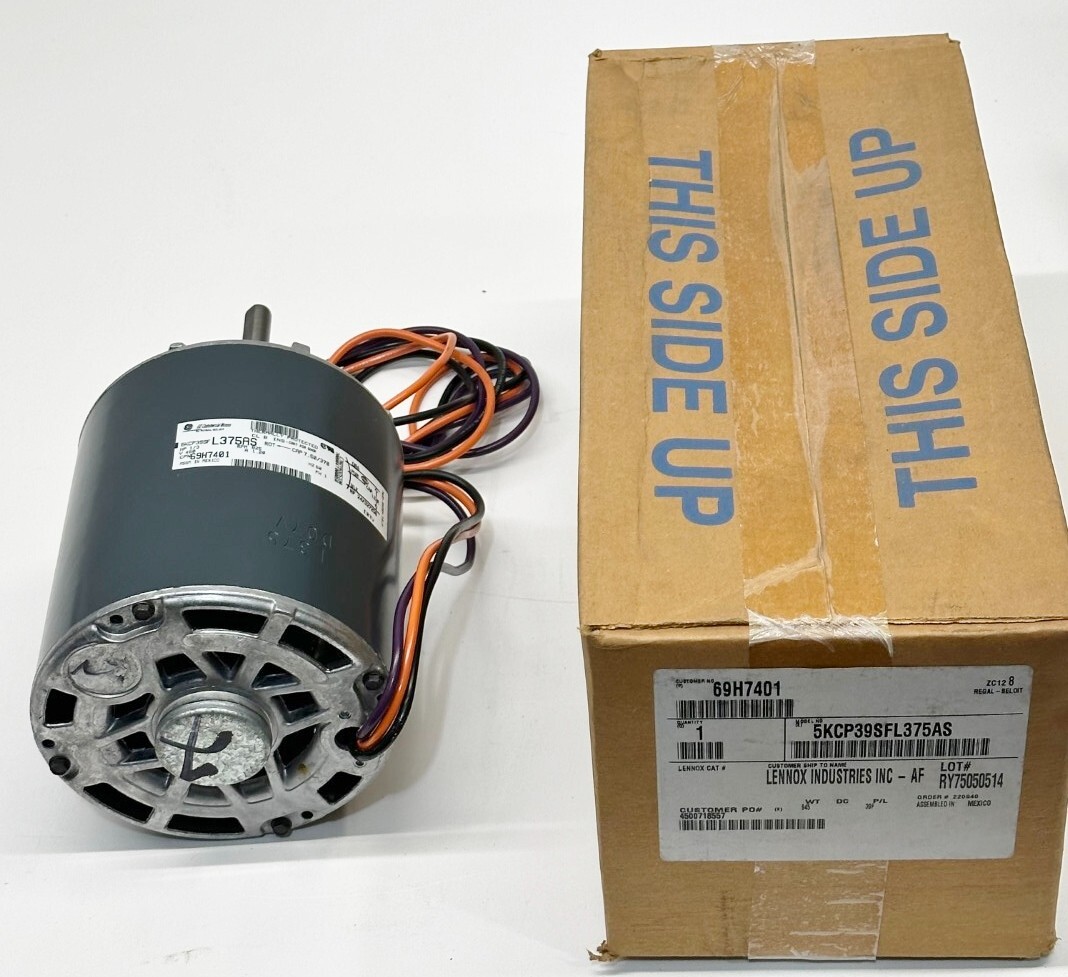 Condenser Fan Motor Ge Lennox 1/3HP 460V 69H7401 1PH 825 RPM  5KCP39SF L375AS