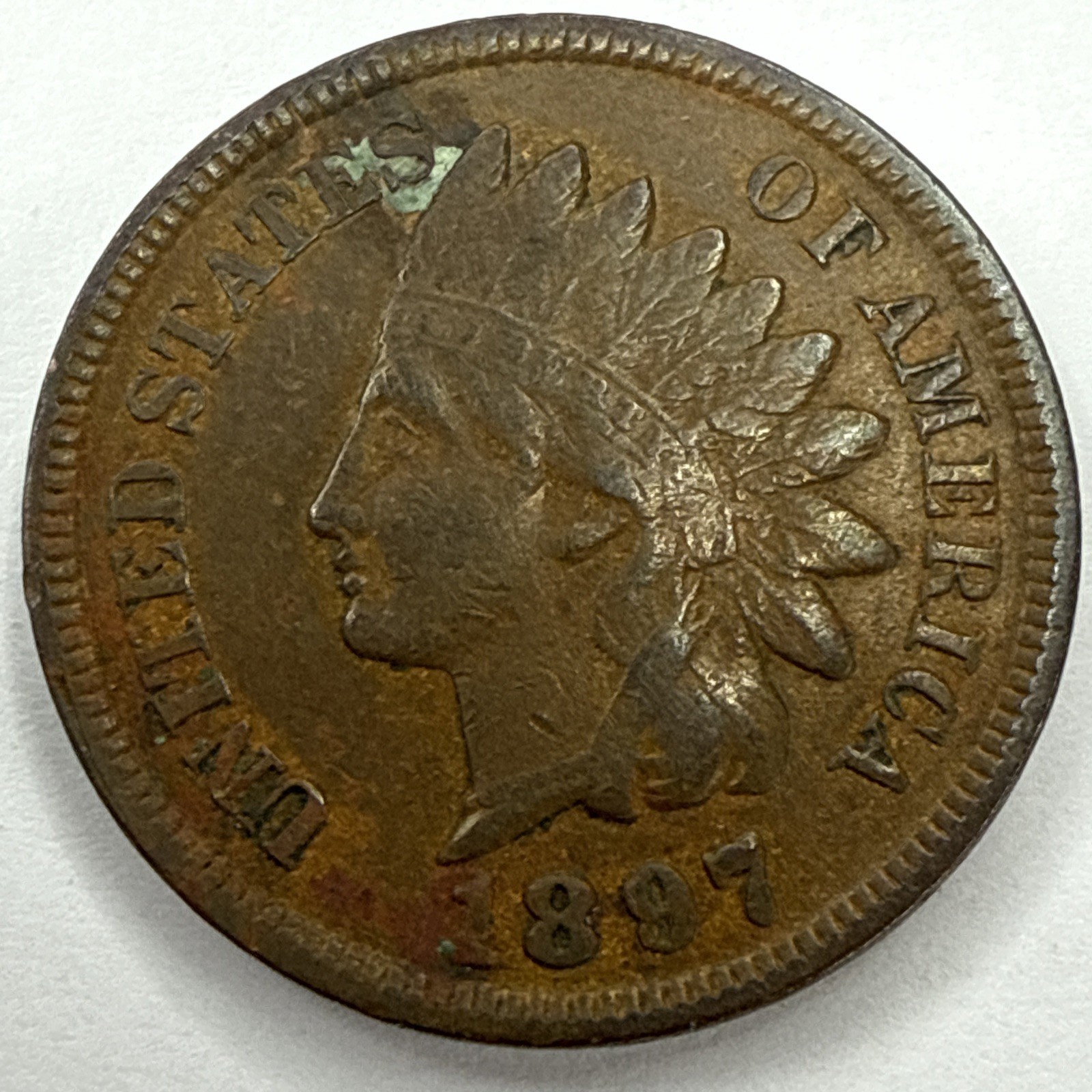 1897 Indian Head Cent Exact Coin Imaged #IND2047