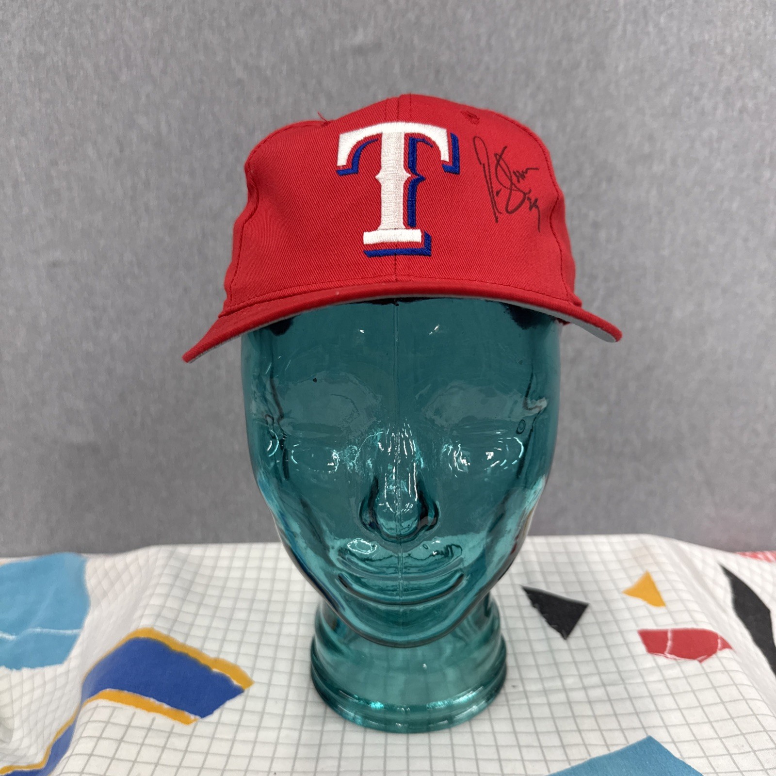 Rusty Greer Texas Rangers MLB Snapback Hat Signed