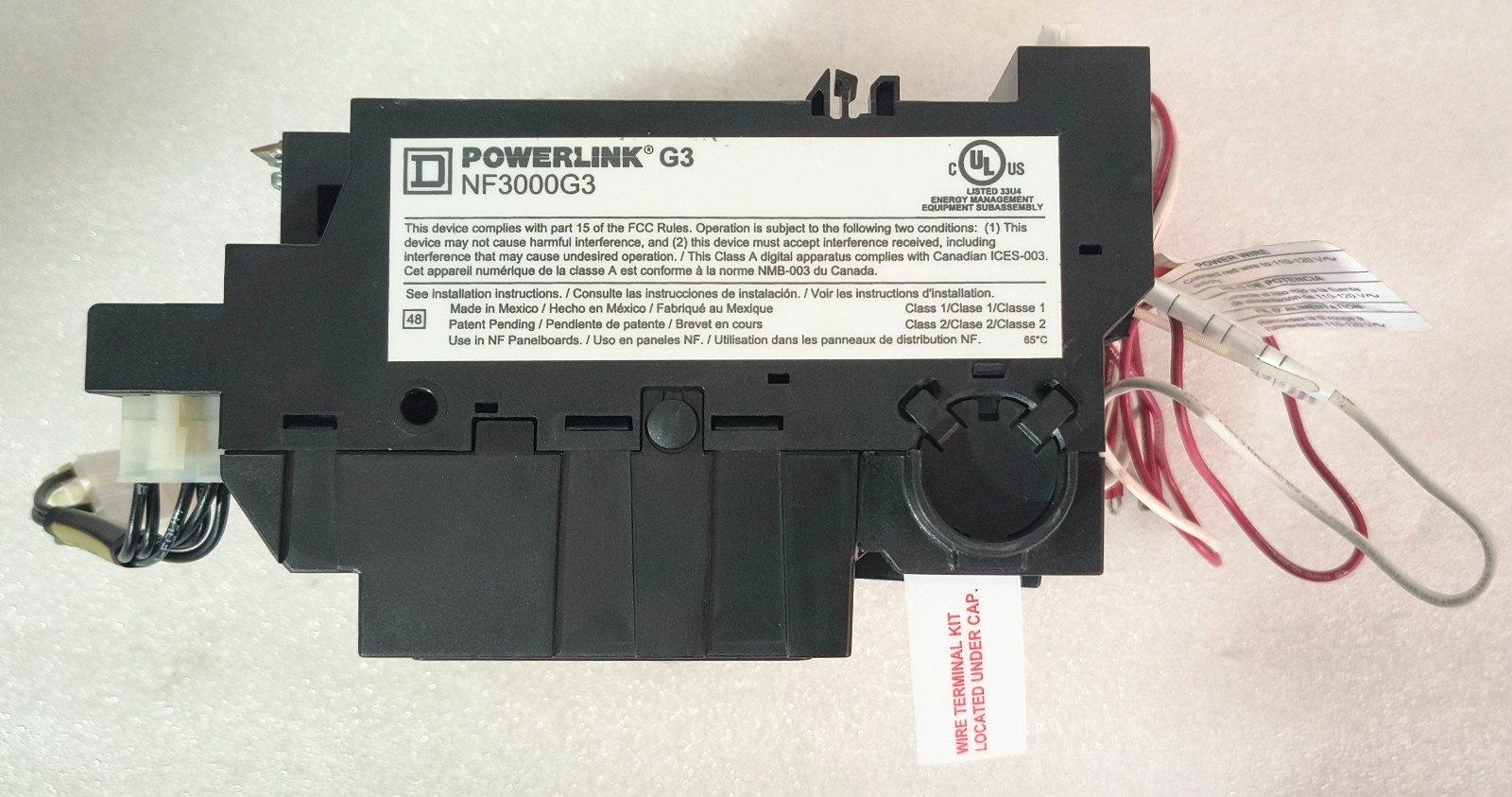 SQUARE D POWERLINK G3 NF3000G3 REMOTE MOUNT CONTROLLER 2000G3 120V
