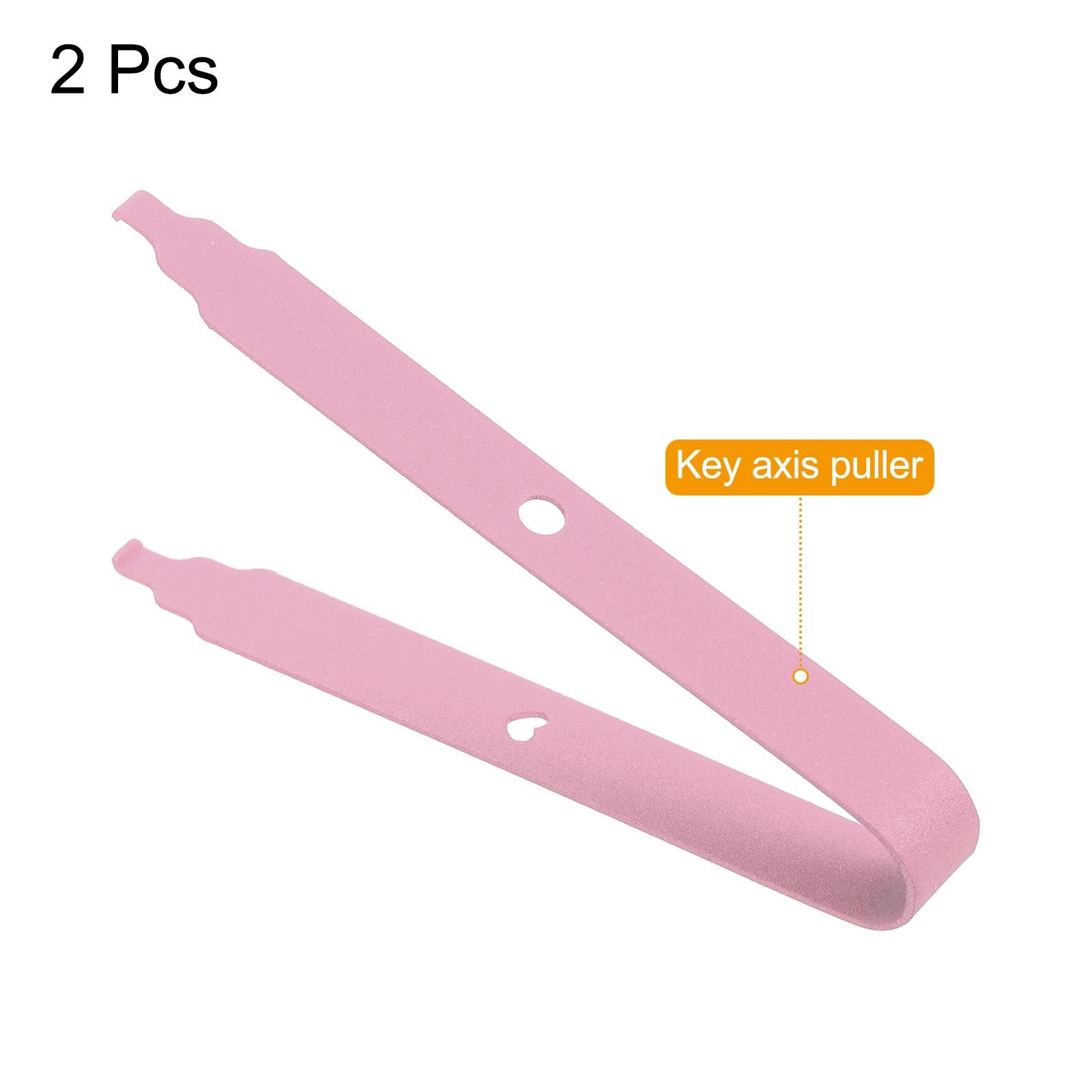 Keycap Puller Switch Remover DIY Tool Fixing Keyboard Steel, Pink 2pcs