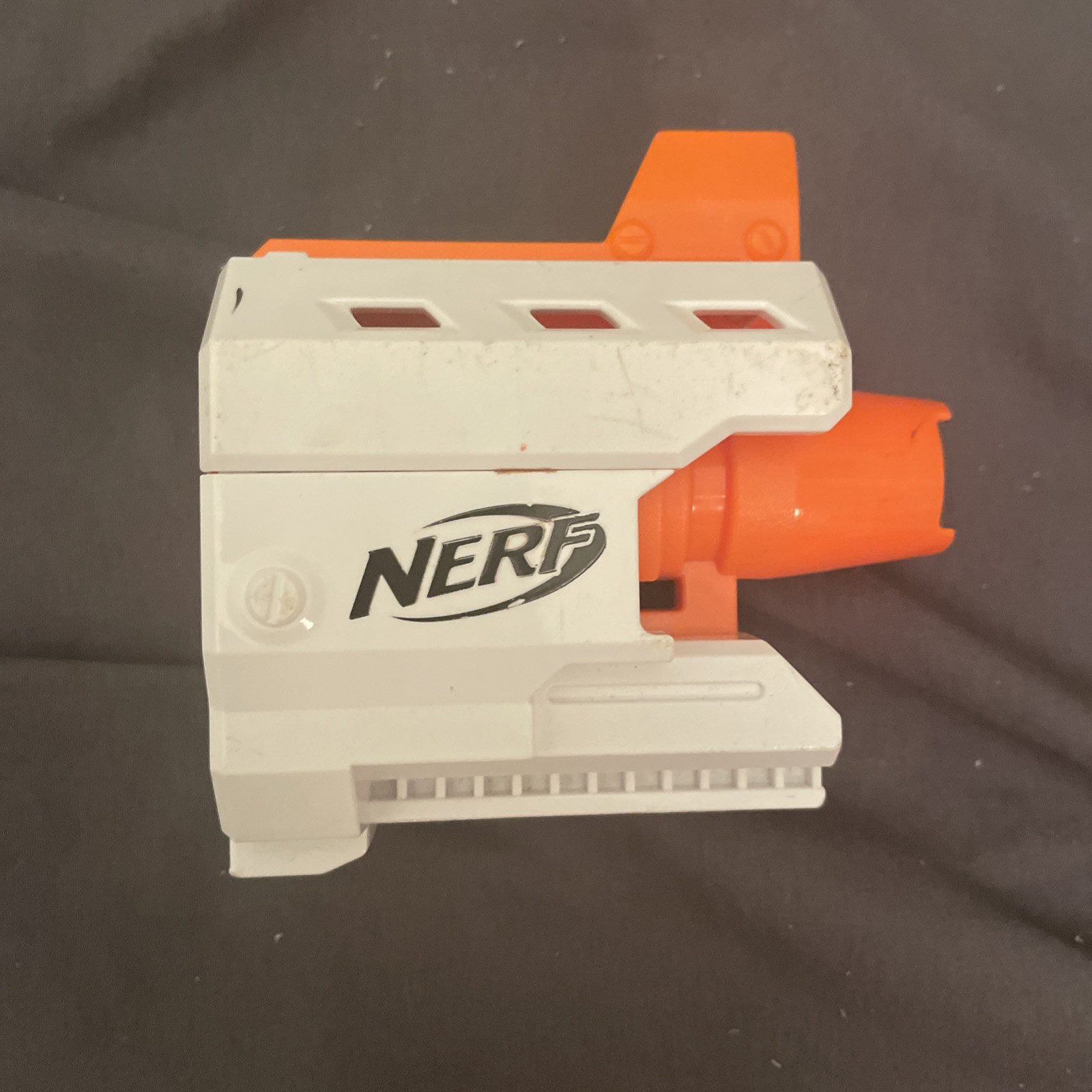 Nerf Recon Mark 11 Barrell Extension White & Orange Good Condition