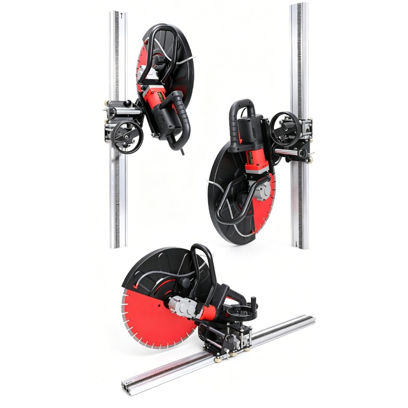 Brushless Concrete Wall Cutting Machine Guide Rail 215/267mm Ring Saw W/ 2.4m