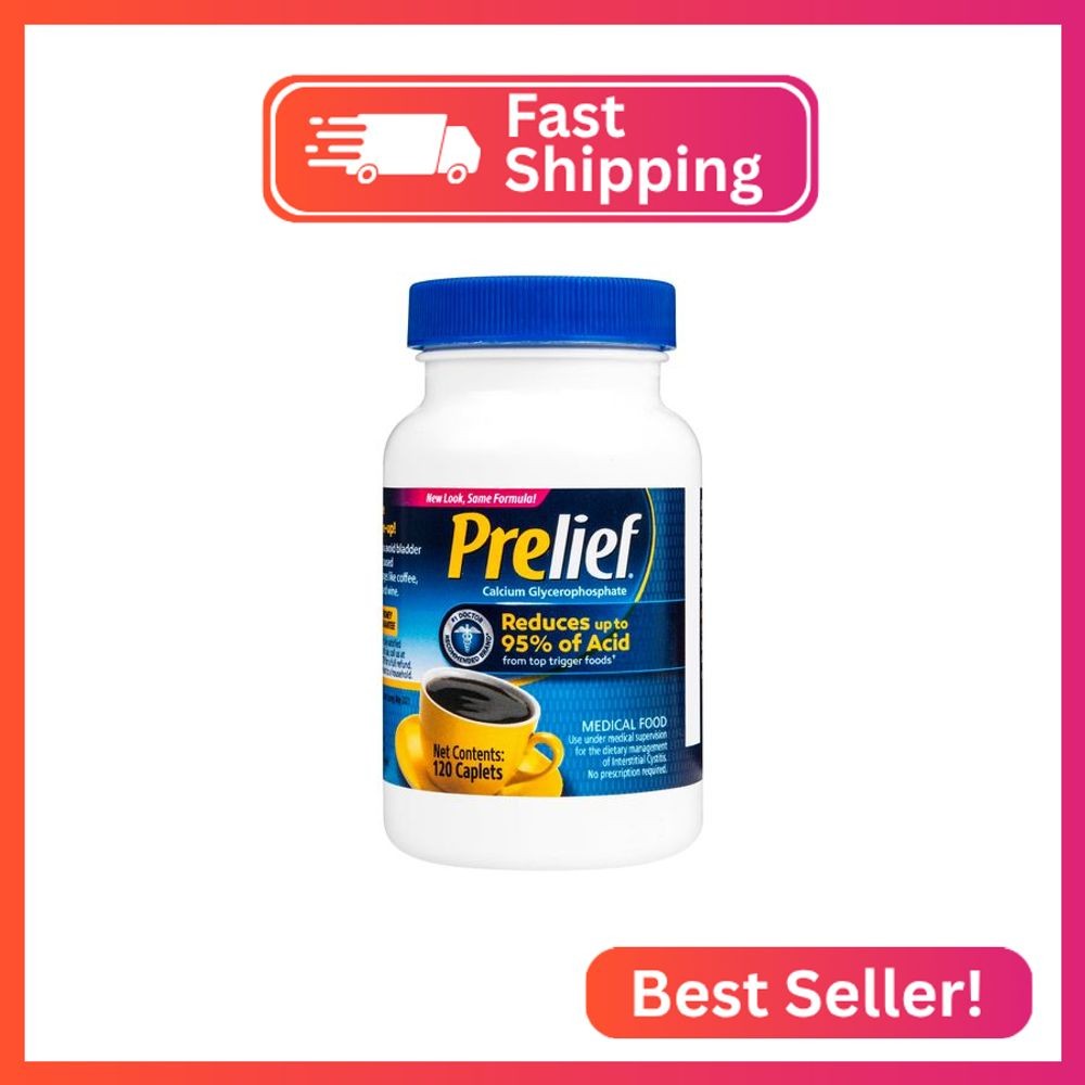 PRELIEF Acid Reducer Caplets Dietary Supplement, 120 Count