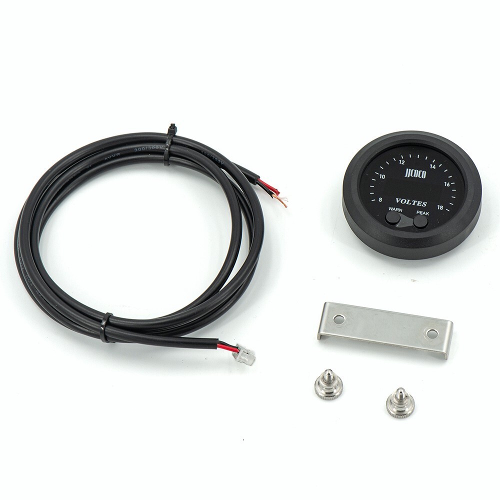 Universal 52MM Voltmeter 8-18V Voltage Meter Voltes Gauge Ultra-Thin Round
