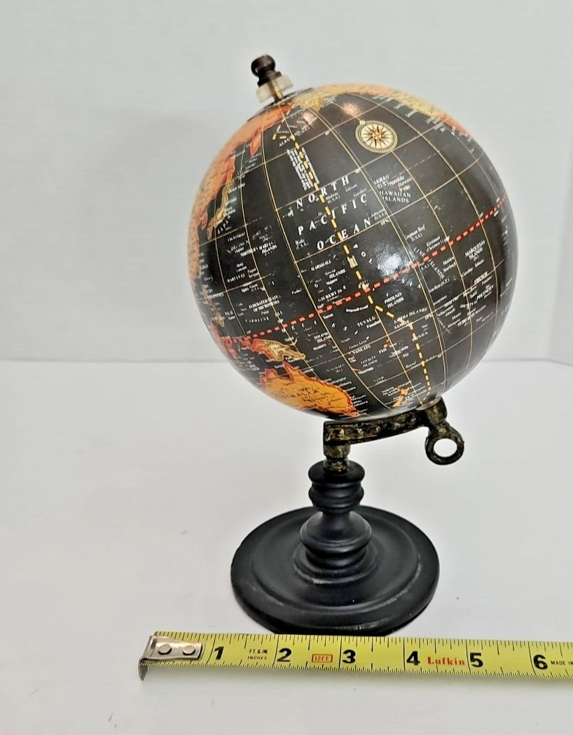Tabletop World Globe Black Decorative Desk Decor Display