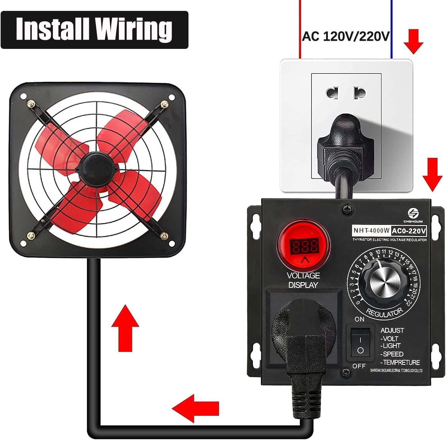Heavy-Duty 4000W SCR Controller for Electric Motor