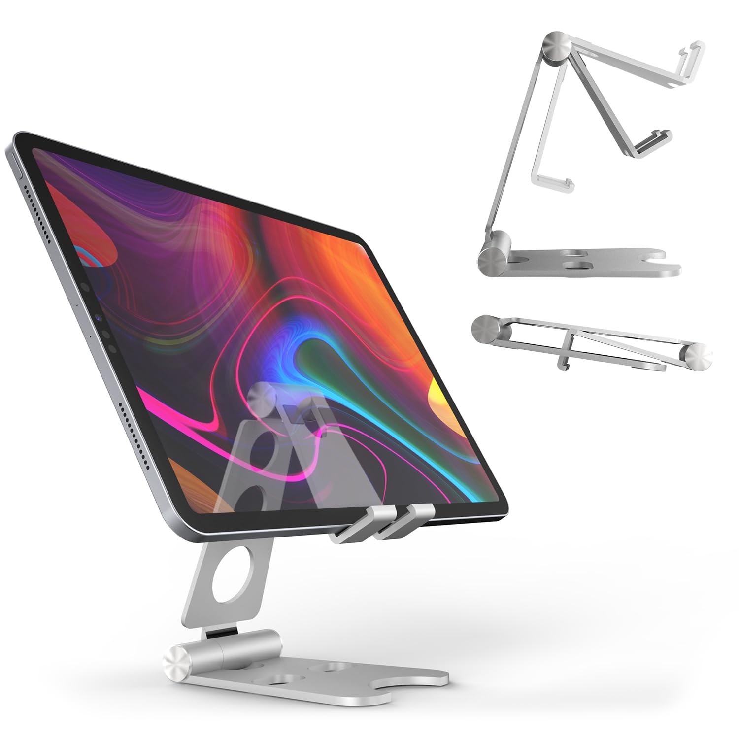 Kado Aluminum Alloy Tablet Stand for Portable Silver, Silver