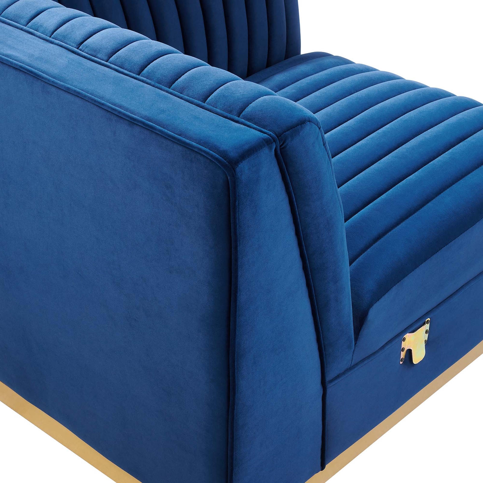 Sanguine Modular Sectional Sofa Right Corner Chair in Navy Blue