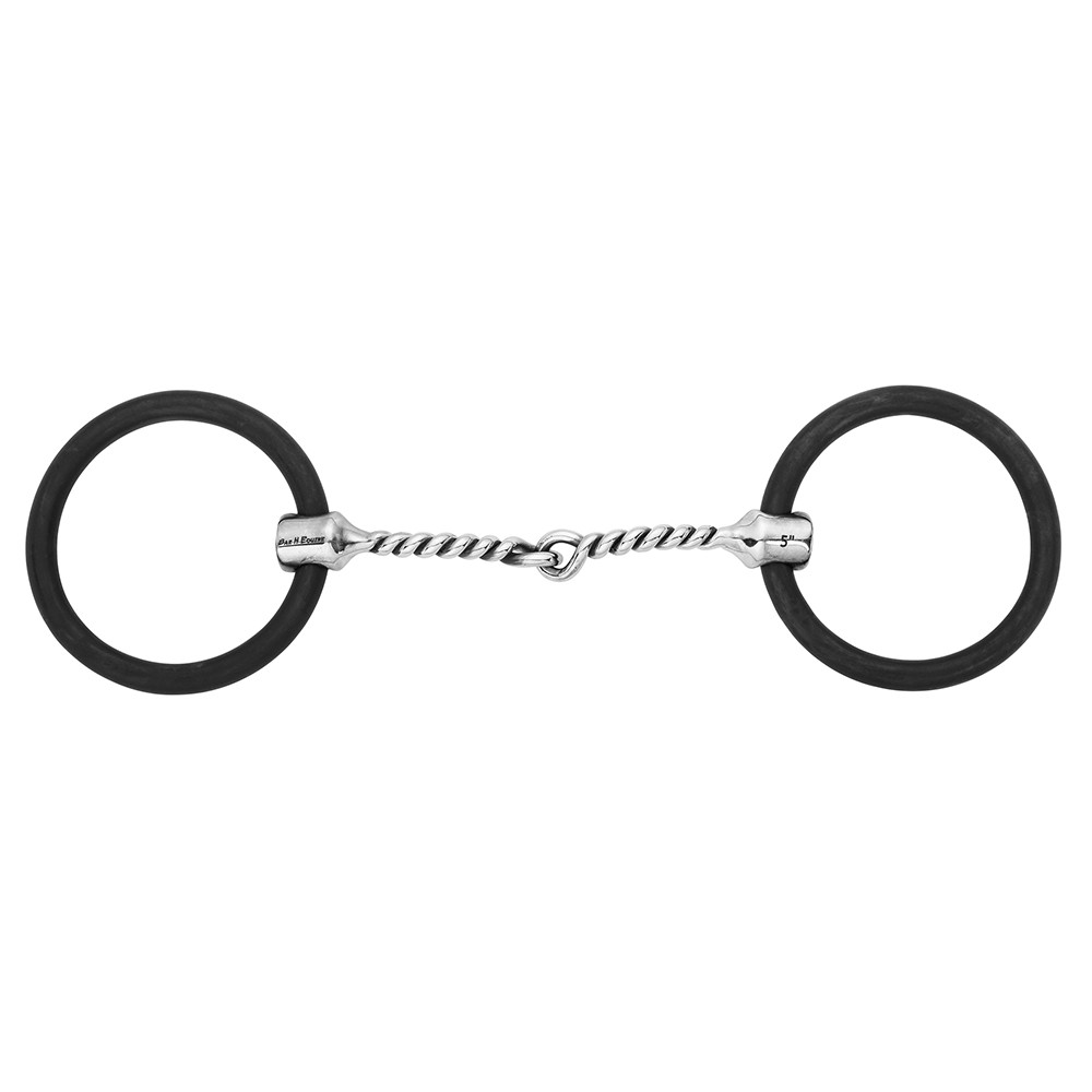 HILASON Weighted O Ring Snaffle Bit 5 Twisted Wire Stainless Steel Training