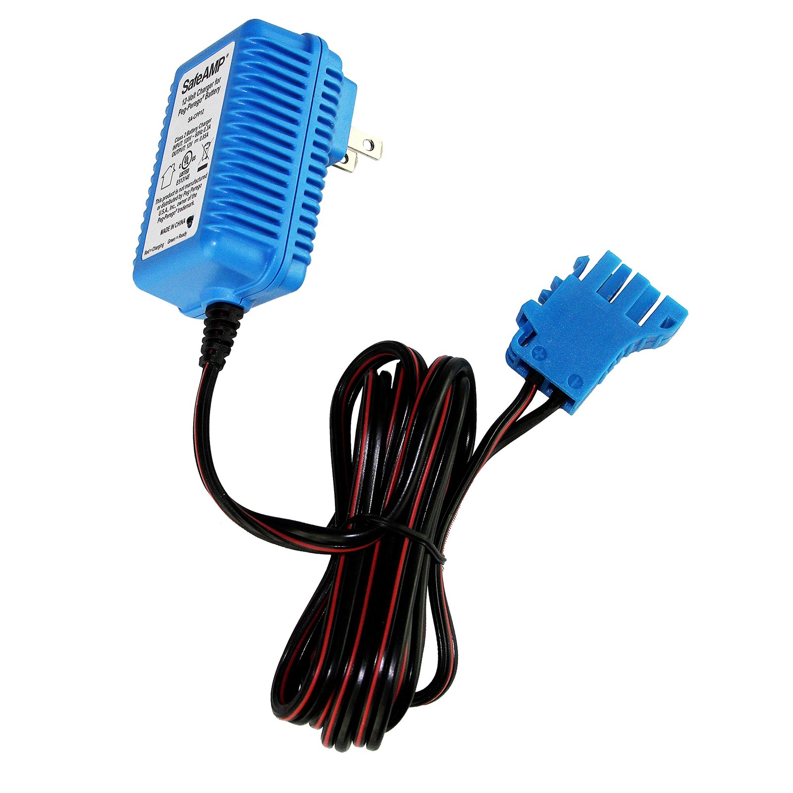 SafeAMP 12 Volt UL Listed Battery Charger Compatible with Peg Perego® Blue