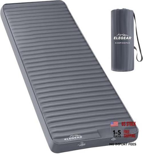 CumbreX Air & Foam Camping Sleeping Pad with Built-in Foot Single Light Grey