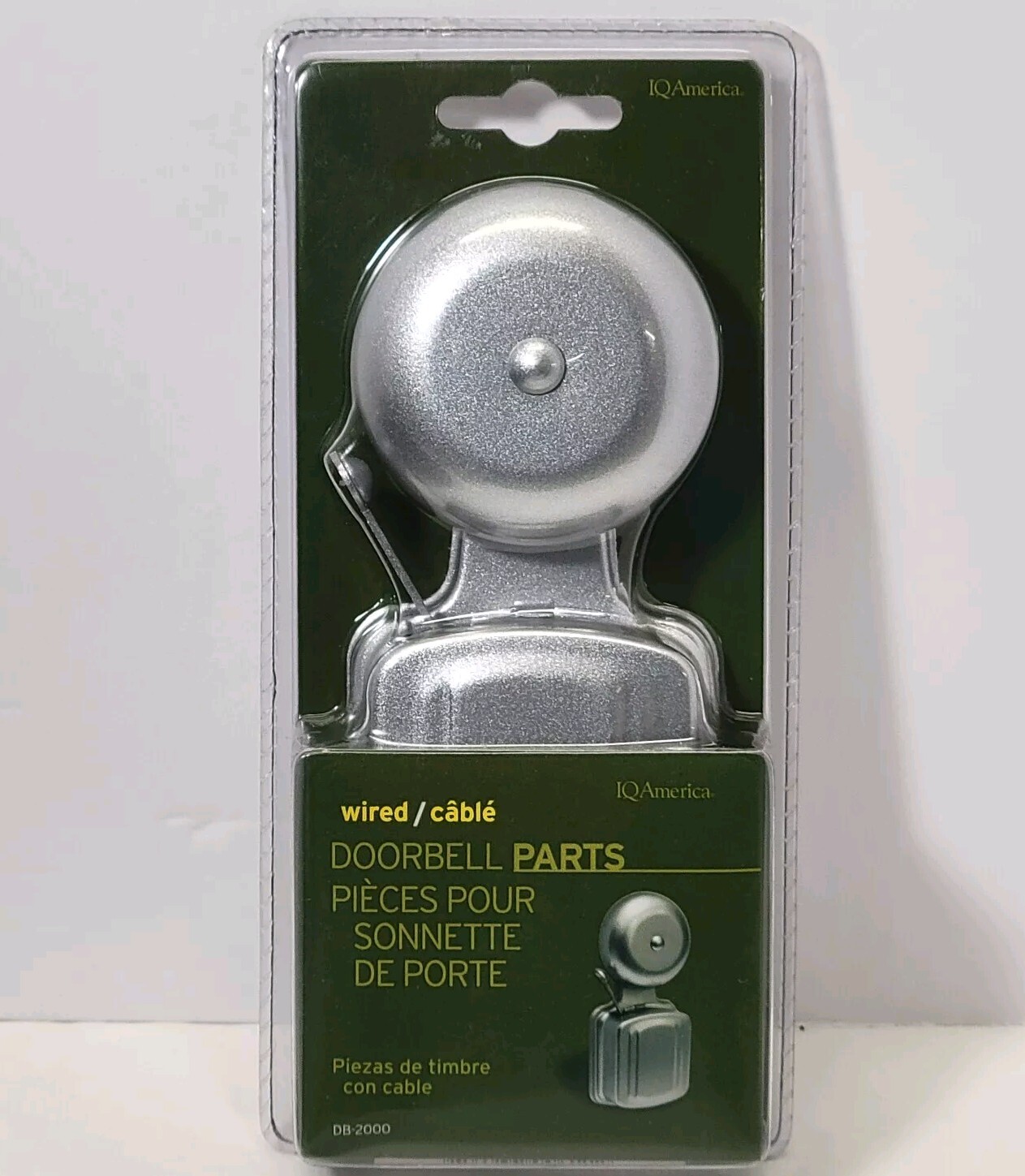 New Wired 2 1/2" Doorbell All Purpose Classic Chrome IQ America DB2000