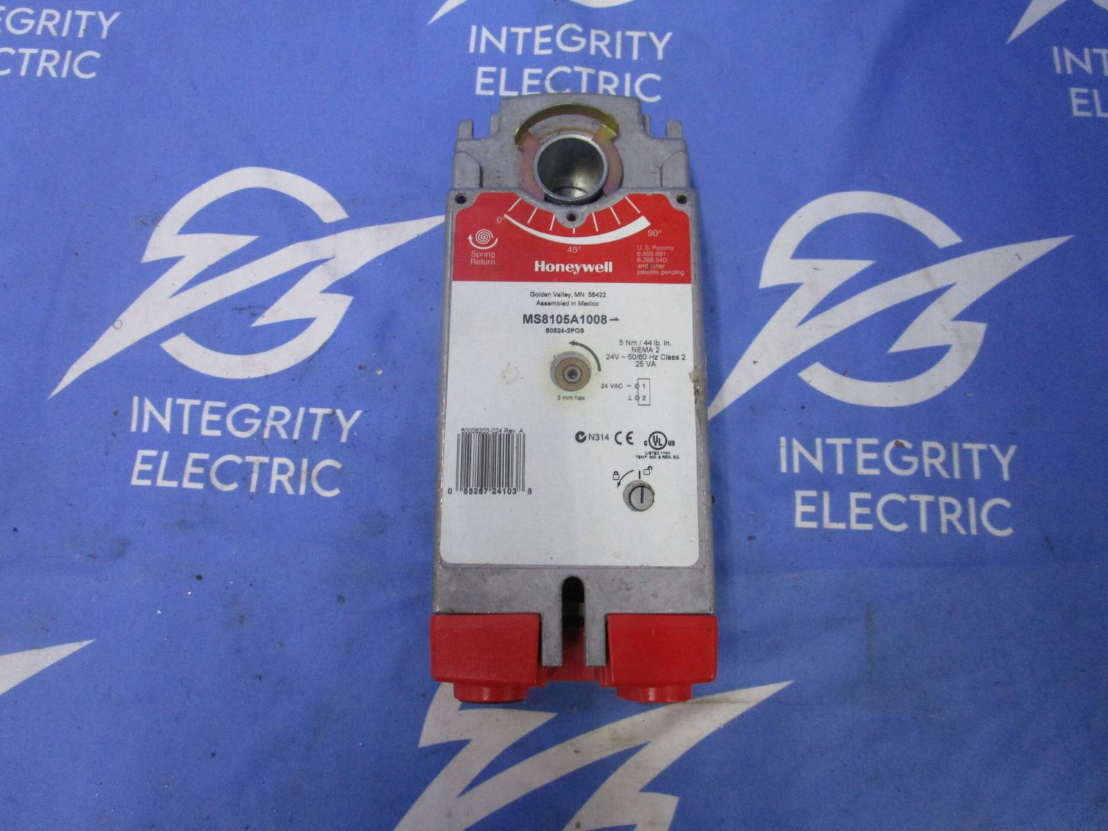 HONEYWELL NEMA 2 DAMPER ACTUATOR MS8105A1008 25VA 24VAC/VDC 1 Y WARRANTY